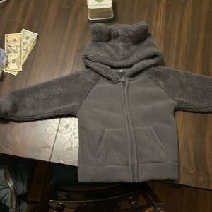 Toddler’s Fleece Teddy Bear Zip Up Hoodie